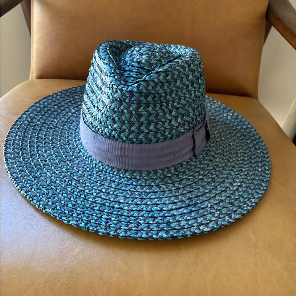 Brixton Blue and Green Woven Hat